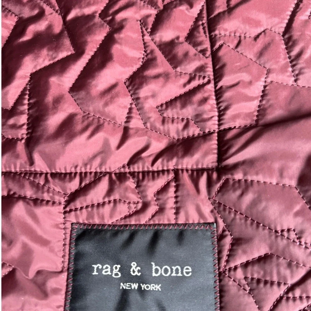 rag & bone Logo Wool Polyester Puffer Blanket 73.5